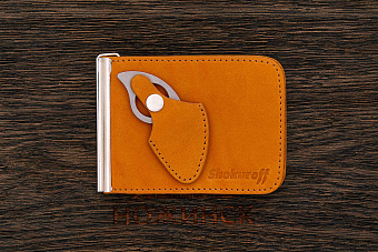 Кошелек с зажимом для денег и ножом, с отделом для монет
