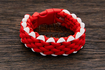 Браслет "Protector" red/white, размер М