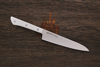 Нож кухонный Samura универсальный 150мм, сталь AUS-8, рукоять пластик белый