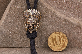 Бусина на темляк Вождь индейцев от мастерской Крымская бронза