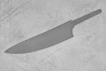 Заготовка для ножа, сталь M390 3,6мм. Модель "Геликон Ш200" с клинком 200мм, ТО 62-63HRC