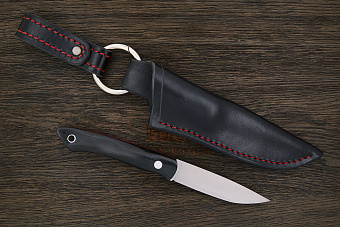 Нож туристический Beaver knife GranTourismo, клинок 105мм, сталь Х12МФ, рукоять микарта чёрная-К