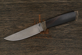 Авторский разделочный нож, сталь булат