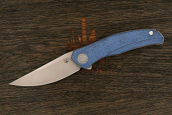Складной нож Shirogorov knives Q95 Ursus, сталь Elmax, рукоять микарта голубая