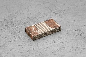 Мокуме торцевая, брусок 38x19x6,0мм, 42г