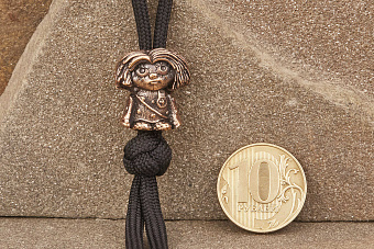 Бусина на темляк Домовёнок от мастерской Крымская бронза