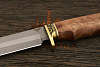 Разделочный нож Игоря Пампуха Модель 083, клинок 145мм, булат легированный, рукоять орех - фото №4