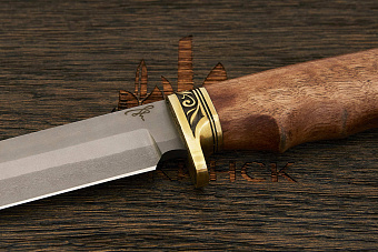 Разделочный нож Игоря Пампуха Модель 083, клинок 145мм, булат легированный, рукоять орех