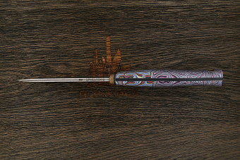 Разделочный нож Дмитрия Демина Скиннер в пенале, сталь QPM53/95X18