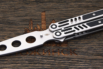 Тренировочный нож балисонг Reptilian Стикс, модель 04, сталь D2, рукоять сталь