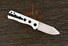 Нож складной QSP Canary Folder, клинок 72мм, сталь Sandvik 14C28N, рукоять G10 белый - фото №2