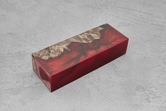 Гибрид из акрила и стабилизированной древесины, блок 131×47×28мм Т18