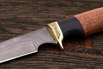 Нож туристический Эльбрус Турист, клинок 140мм, дамаск