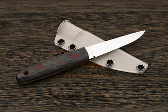 Нож EDC Владимира Толкачева, клинок 78мм, сталь Cromax, рукоять карбон черно-красный