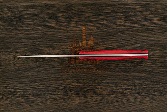 Нож туристический Мастерской Тать Горностай, клинок 105мм, сталь Elmax, рукоять G10 красный 3D