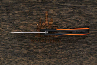 Нож складной CJRB Caldera, клинок 90мм, сталь AR-RPM9, рукоять G10 оранжевый