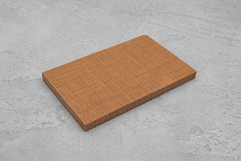 Джутовая микарта, плашка 130x80x8(+)мм оранжевая