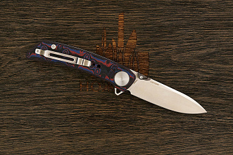 Складной нож Dr. Tech Vindex, сталь 14C28N, рукоять микарта красный