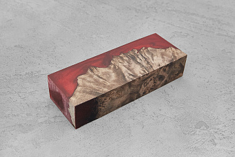 Гибрид из акрила и стабилизированной древесины, блок 131×47×28мм Т18