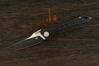 Нож складной Bestech Supersonic, клинок 86мм, сталь CPM S35VN, рукоять титан чёрный