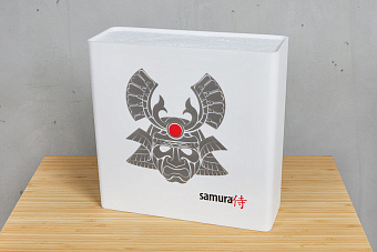 Универсальная браш-подставка Samura для ножей до 220мм, модель KBH-101, белый/самурай