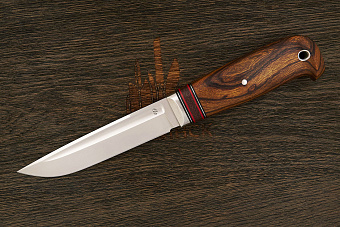 Нож туристический Геннадия Дедюхина Финка, клинок 135мм, сталь M398, рукоять ironwood