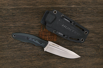 Нож туристический Kizlyar Supreme Cityhunter, клинок 105мм, сталь Elmax, рукоять G10 черно-зеленый