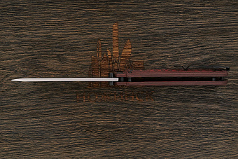 Нож складной Kizlyar Supreme Whisper, клинок 96мм, сталь D2, рукоять G10 чёрно-красный