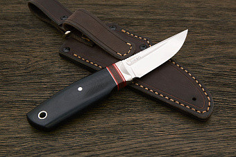 Нож туристический Геннадия Дедюхина Финочка, клинок 89мм, сталь N690, рукоять микарта черный