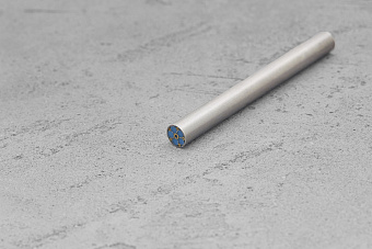 Мозаичный пин 6,0x60 мм, контур - сталь, центр - сталь, латунь, синий