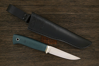 Нож туристический Южный крест Удобный, клинок 117мм, сталь CPR, рукоять микарта изумруд