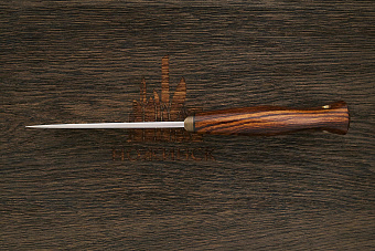 Нож туристический Дмитрия Пудова Igel, клинок 115мм, сталь M398, рукоять ironwood
