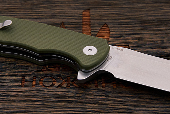 Нож складной CJRB Taiga, клинок 90мм, сталь AR-RPM9, рукоять G10 оливковый