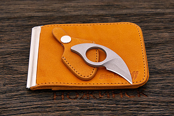 Кошелек с зажимом для денег и ножом, с отделом для монет
