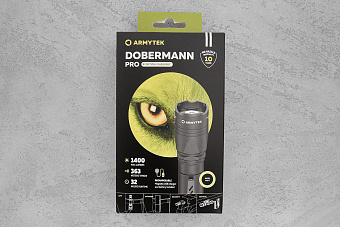 Фонарь Armytek Dobermann Pro Magnet USB, 1400 люмен, тёплый свет