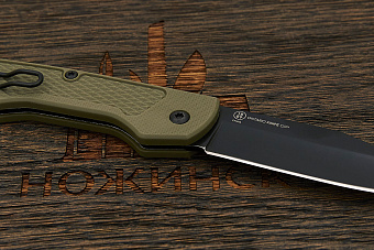 Складной нож Ontario Camp Plus Forest, сталь 420, рукоять нейлон зеленый