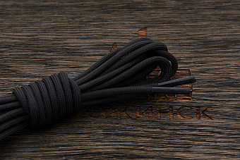 Шнурки для обуви из паракорда, 120см, черные