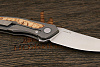 Складной нож Shirogorov knives Quantum Ursus, сталь Cromax PM, рукоять титан/к.береза - фото №6