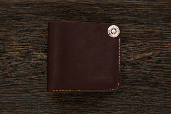 Кошелек с ножом коричневый