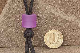 Бусина на темляк №1 сиреневая