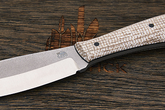Нож канадский Мастерской Тать Барсук, клинок 124мм, сталь Elmax, рукоять джутовая микарта