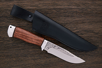 Нож разделочный АиР Стрелец, клинок 138мм, сталь 100Х13М, рукоять орех/алюминий