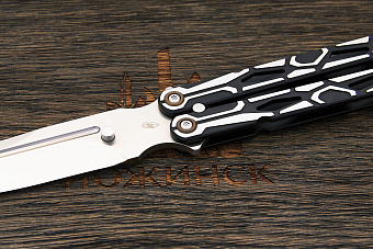 Нож балисонг Reptilian Киборг, модель 02, сталь D2, рукоять сталь
