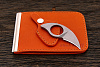 Кошелек с зажимом для денег и ножом оранжевый - фото №3