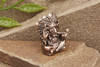 Бусина на темляк Сидящий Бык от мастерской Крымская бронза