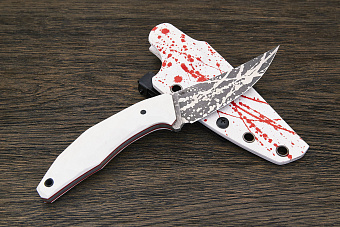 Нож туристический Lizard knives, клинок 98мм, сталь VG-10, рукоять G-10 белый