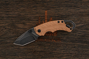 Складной нож Kershaw Shuffle II, сталь 8Cr13MoV blackwash, рукоять термопластик бежевый