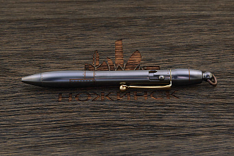 Авторская титановая ручка Дмитрия Стрельцова «Амелия» с затвором (лоскуты)