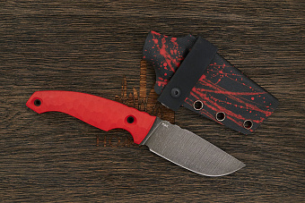 Нож туристический Lizard knives, клинок 95мм, сталь PGK, рукоять G-10 красный