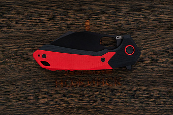 Нож складной CJRB Caldera, клинок 90мм, сталь AR-RPM9, рукоять G10 красный